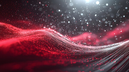 Poster - Visualizing cloud computing and decentralized systems abstract digital art light and dark contrast dynamic waves