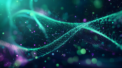 Poster - Future healthcare and biotechnology innovations digital space abstract visualization futuristic environment vibrant concept