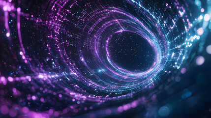 Poster - interstellar communication and space technology showcase cosmic realm digital art futuristic environ
