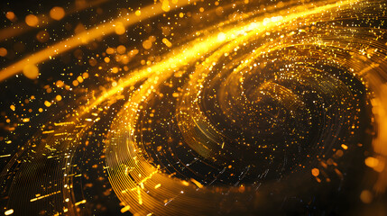 Poster - Quantum computing and multidimensional data visualization digital realm abstract graphics modern environment close-up view advanced concepts
