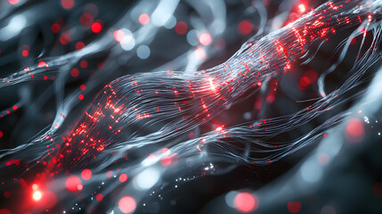 Poster - Innovative green digital systems visualization tech environment digital art abstract concept