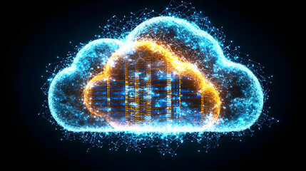 Poster - Abstract Cloud Computing Graphic Design