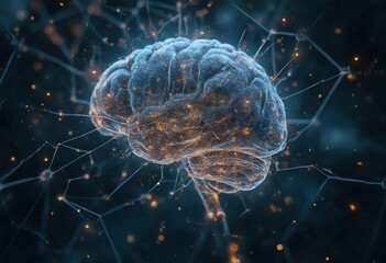 Aufkleber - Neural Connection and Brain Activity