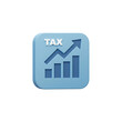 © yudistira - 3D tax icon with an upward arrow and dollar coins, symbolizing financial growth