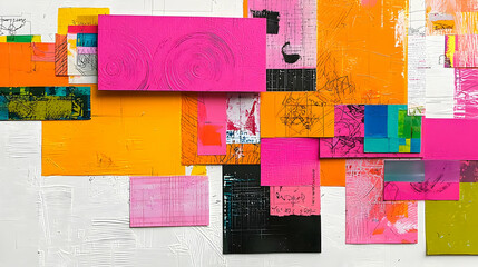 Poster - Abstract Colorful Geometric Wall Art Collage