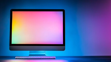 Poster - Colorful Gradient Display On Modern Computer Monitor