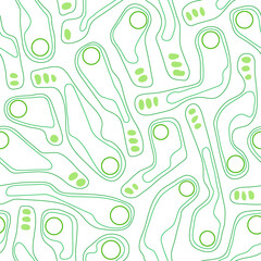 Wall Mural - golf course layout seamless pattern. top view of vector map outline blueprint