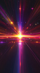 a cosmic abstract background symbolizing the infinite universe with a glowing portal. it represents 
