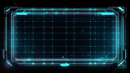 HUD grid tech interface, futuristic data screen dashboard, vector background. HUD digital technology line grid with dot nodes, virtual techno display with grid pattern or wireframe hologram