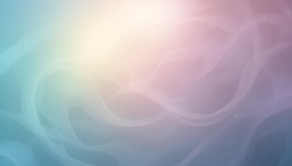 Poster - Abstract Pastel Gradient Background with Flowing Lines and Gentle Light