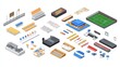 © Bebek - Sport stadium and arena facilities isometric collection