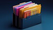© Fajr Studio - Organized File Folders in a Modern Storage Box  Ideal for Office Business and Data Managemen