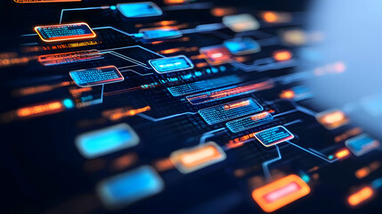 Poster - Abstract Futuristic Circuit Board Design