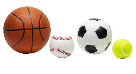 Fototapete - balls in sport isolated on white background  