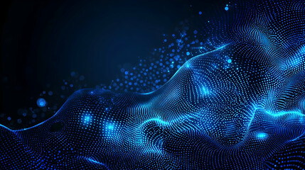 Poster - Abstract Blue Dotted Wave Design