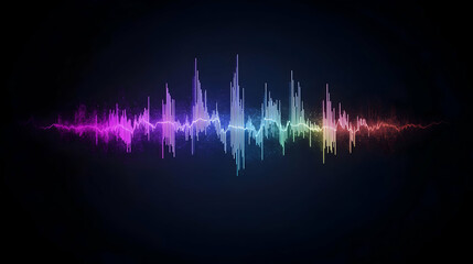 Poster - Abstract Colorful Sound Waveform Visualization