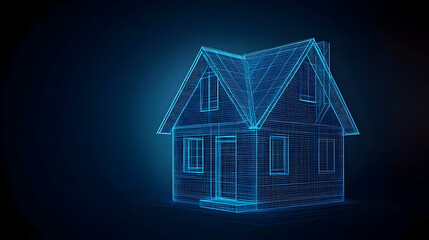 Poster - Digital House Futuristic Technology Concept