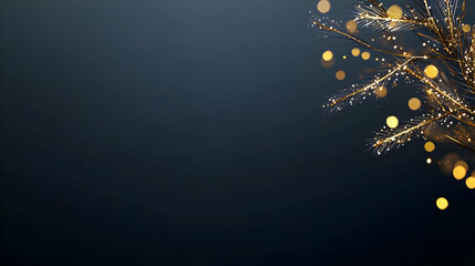 Poster - Abstract Gold Sparkle Decoration Against Dark Background