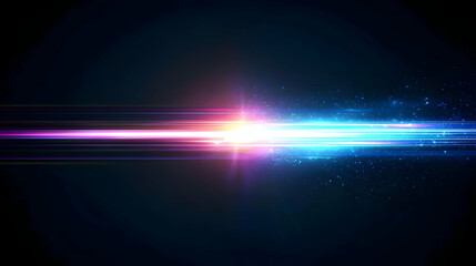 Poster - Abstract Colorful Light Streaks With Lens Flare Effect