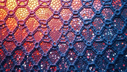 Geometric lace overlay, repeating motif, intricate weave, repeating, structure, stylish