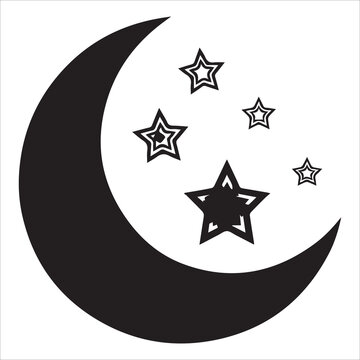 Crescent Moon & Stars Decoration 