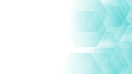 Aufkleber - Abstract Blue Grid Mosaic Background with  copy space for mockup template. Trendy techno business template for wallpaper, banner. Hexagonal shape with blue and soft color.