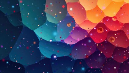 Wall Mural - abstract geometric shapes forming a complex design , pattern, background, chaos