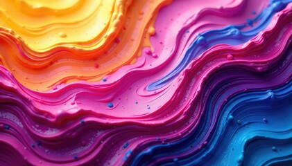 Wall Mural - abstract swirling paint textures in vibrant hues , abstract, mix