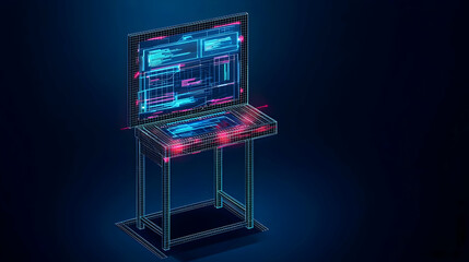 Poster - Abstract Glowing Modern Computer Design