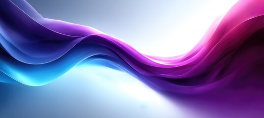 Poster - Abstract Glowing Wave Background in Vibrant Blue Purple Pink Hues