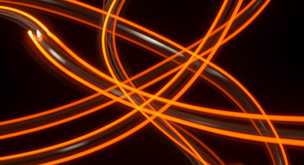 Poster - Dynamic Interplay Of Light Trails Against Deep Background Motion Concept