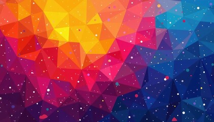 Wall Mural - Geometric abstract shapes, vibrant colors, modern style , illustration, shapes