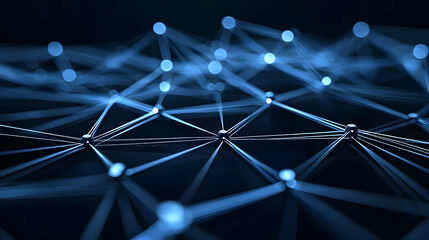 Poster - Abstract Network Of Interconnected Points And Lines