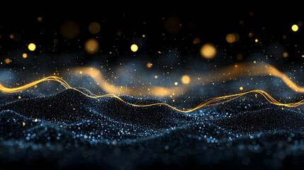 Poster - Abstract Glowing Particles Design Background