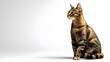© Kevin Johansson - Elegant Tabby Cat Looking Sideways on White Background