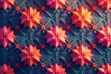 Wall Mural - Geometric abstract shapes, perfectly repeating , tileable, repeating texture