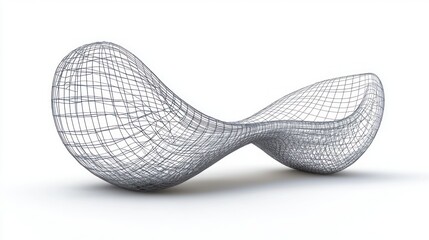 Modern wireframe decor isolated isolated on white background