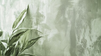 Poster - Mellow Green Artichoke Wallpaper with Plant Accents in Soft Lighting
