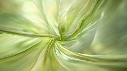 Poster - Dreamy Lime Green Soft Wallpaper with Layered Textures and Abstract Design