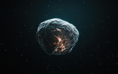 Poster - Glowing Celestial Body in Dark Space