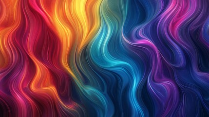Poster - Vibrant spectrum lines blend seamlessly into a mesmerizing abstract pattern