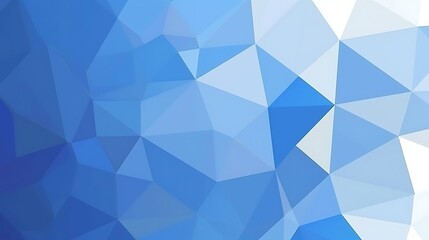 Poster - Blue and white polygonal abstract shapes create a geometric background