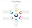 © fire - Business Colorful Infographics template. 6 steps rounded timeline with options and marketing icons .Vector rounded infographic with six circle connected elements. Design can be use for presentation.