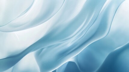 Leinwandbilder - Frozen ice crystals showcase delicate abstract patterns in a soft blue-white gradient creating a serene winter minimalist design