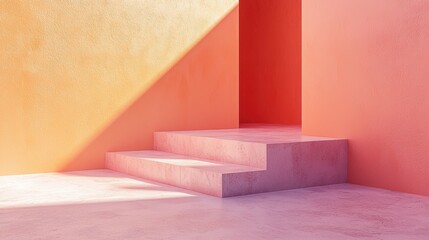 Poster - Elegant interior staircase leading to upper levels in a beautifully designed room with natural light streaming in