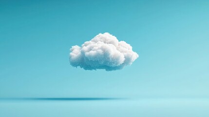 Poster - A majestic cloud gracefully floating in the air representing the concept of cloud computing technology