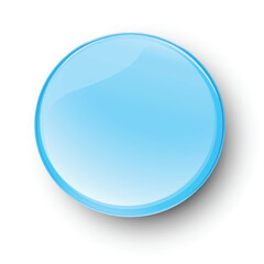 Wall Mural - Glossy Blue Button Icon Design