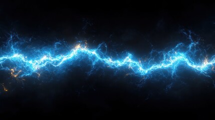Poster - Vibrant Electric Energy Wave Dynamic Background with Lightning and Action Effects