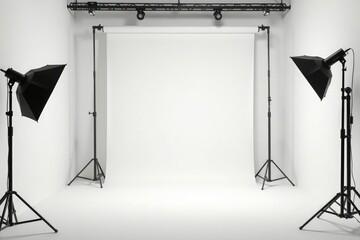 Wall Mural - pure white studio setting, ideal for beauty shots, clean, macro, texture