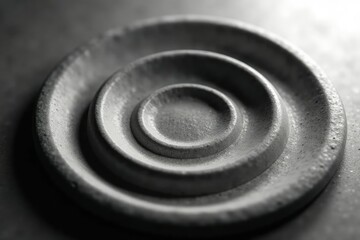 Wall Mural - Subtle grayscale concentric circles, smooth gradient, grayscale, shape
